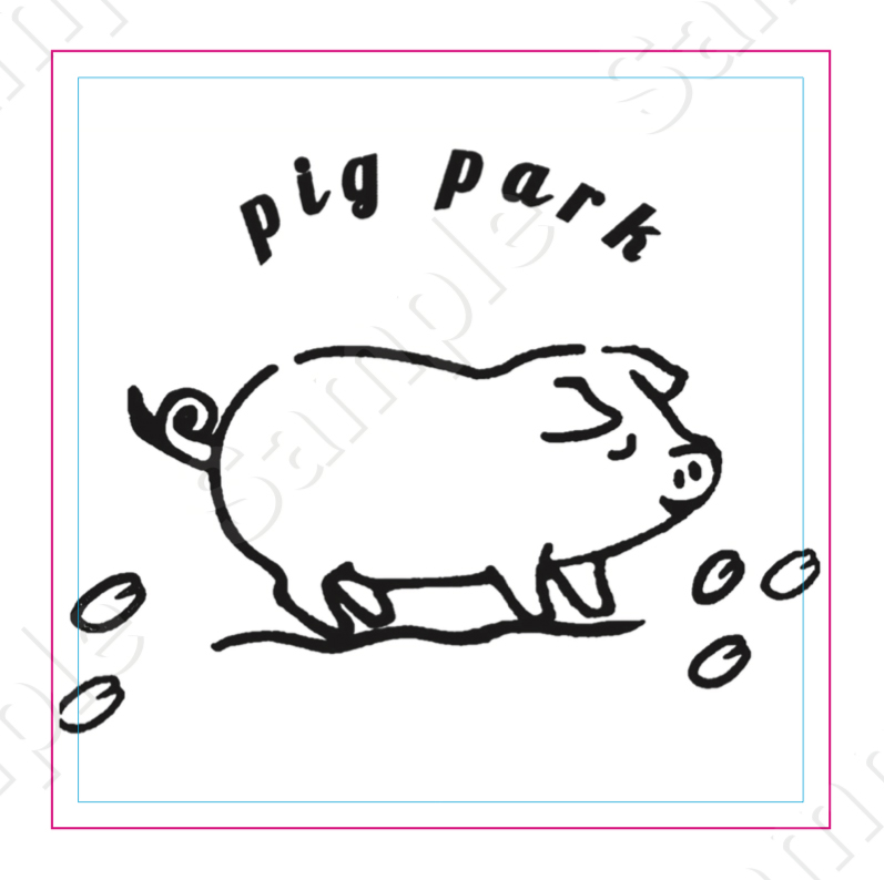 ④PIGPARKロゴステッカー