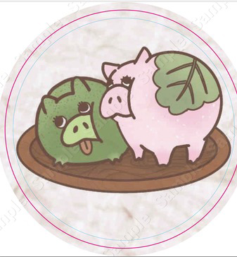 ⑥鎌倉PIGPARKおもしろステッカー