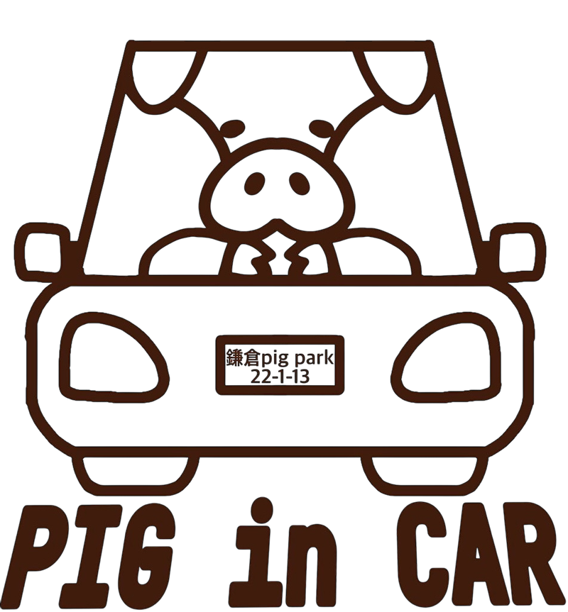 ⑦PIG in CARステッカー(透明)